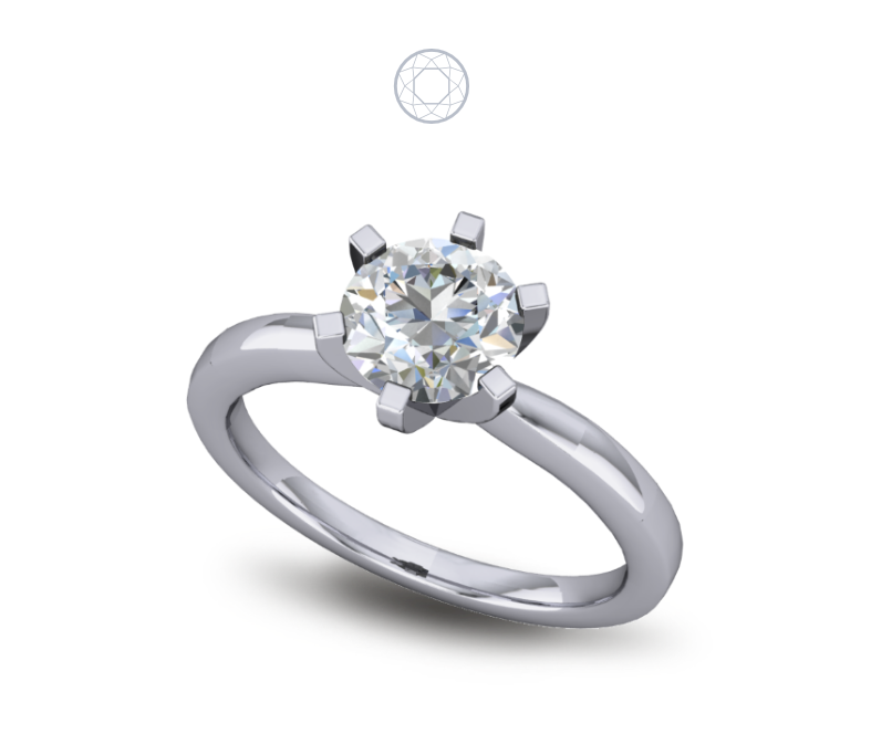 Solitaire Diamond Ring Cathedral Set Solitaire Diamond Ring Cathedral Set