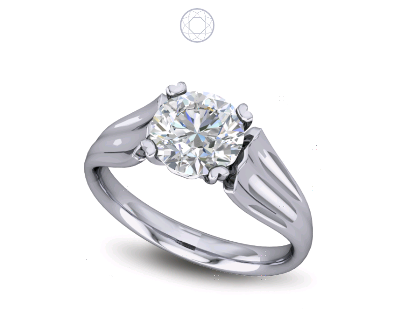 Solitaire Diamond Ring Cathedral Set Solitaire Diamond Ring Cathedral Set