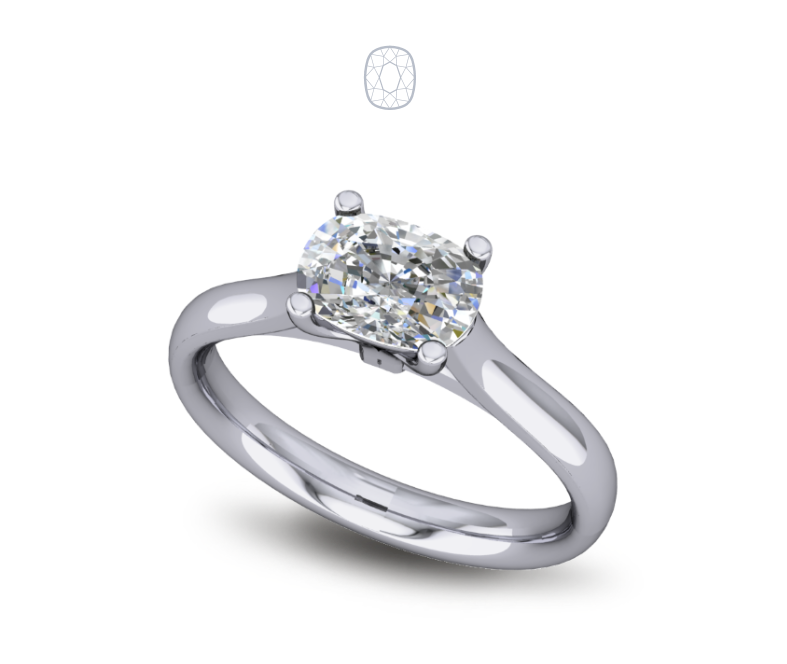 Solitaire Diamond Ring Cathedral Set Solitaire Diamond Ring Cathedral Set