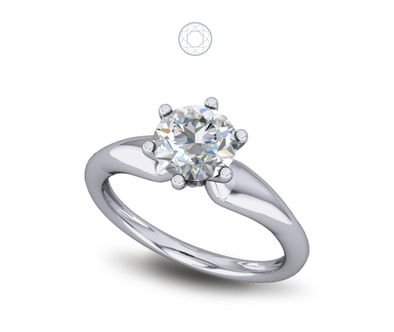 Solitaire Diamond Ring Four Prong Set Solitaire Diamond Ring Four Prong Set