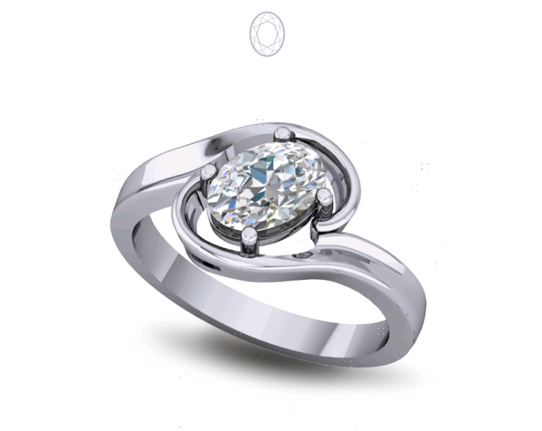 Solitaire Diamond Ring Tension Set Solitaire Diamond Ring Tension Set