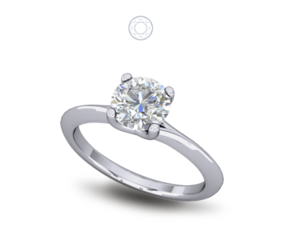 Solitaire Diamond Ring Trellis Set