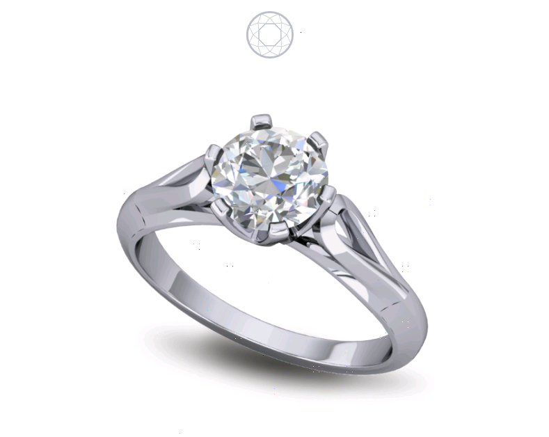 Solitaire Diamond Ring Claw Set Solitaire Diamond Ring Claw Set