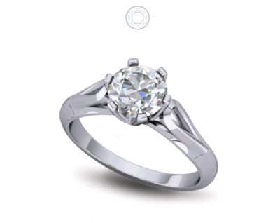 Solitaire Diamond Ring Claw Set