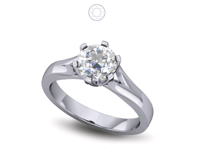 Solitaire Diamond Ring Claw Set Solitaire Diamond Ring Claw Set