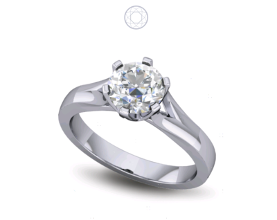 Solitaire Diamond Ring Claw Set