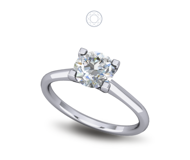 Solitaire Diamond Ring Claw Set Solitaire Diamond Ring Claw Set