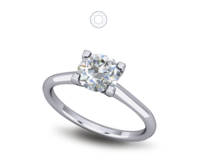 Solitaire Diamond Ring Claw Set Solitaire Diamond Ring Claw Set