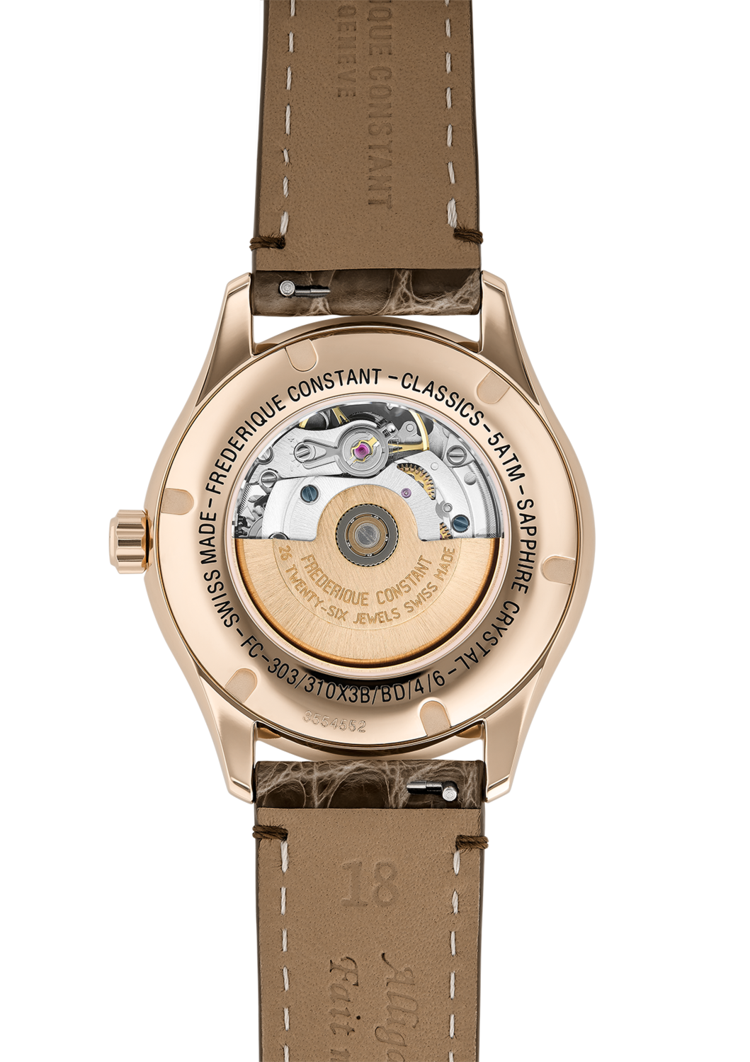 Ladies Automatic Double Heart 36MM Grey Dial Automatic FC-310LGDHB3B4