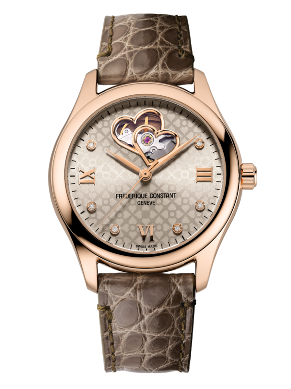 Ladies Automatic Double Heart 36MM Grey Dial Automatic FC-310LGDHB3B4