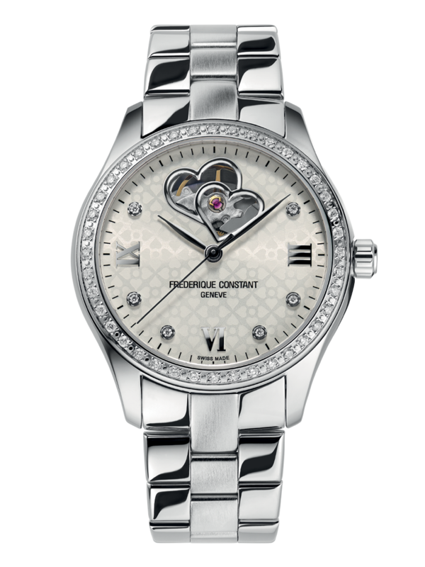 Ladies Automatic Double Heart 36MM White Dial Automatic FC-310WDHB3BD6B