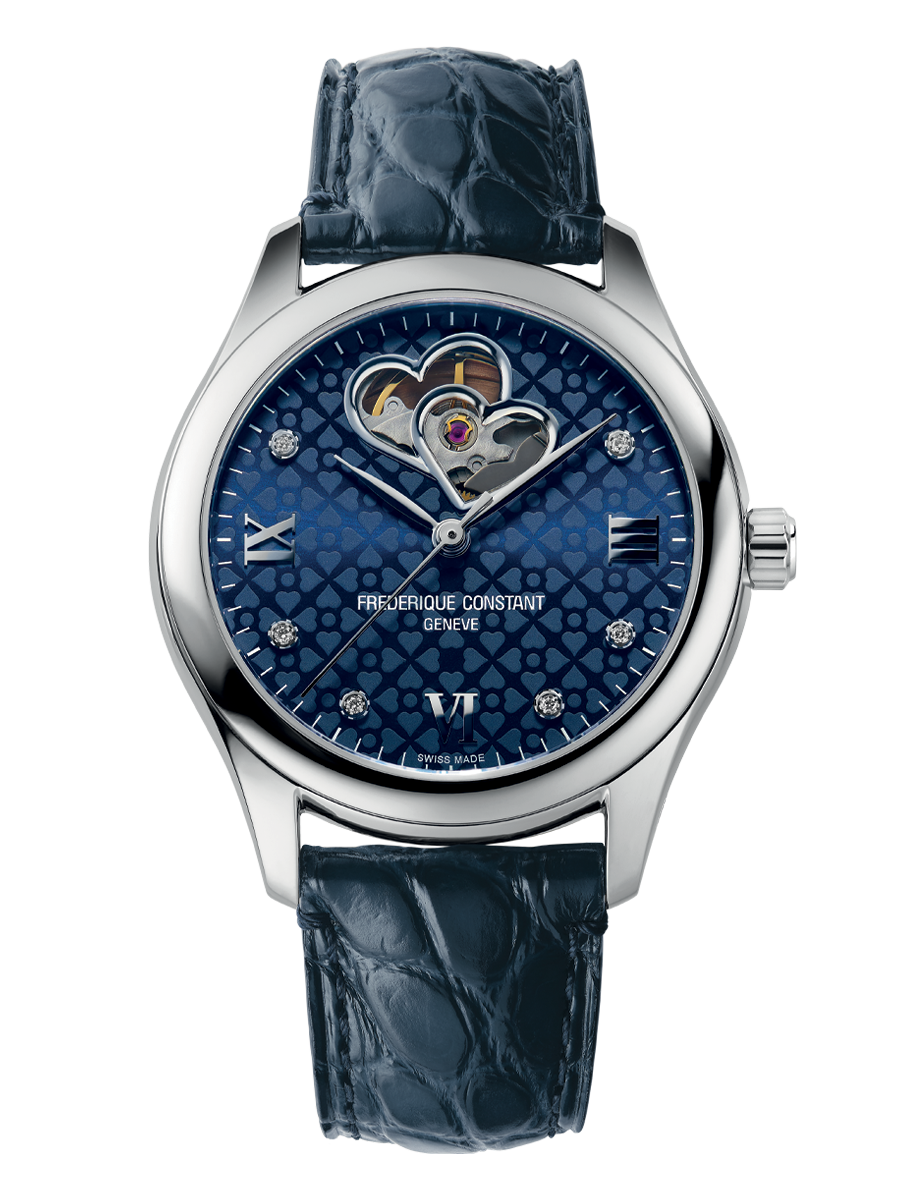 Ladies Automatic Double Heart 36MM Blue Dial Automatic FC-310NDHB3B6