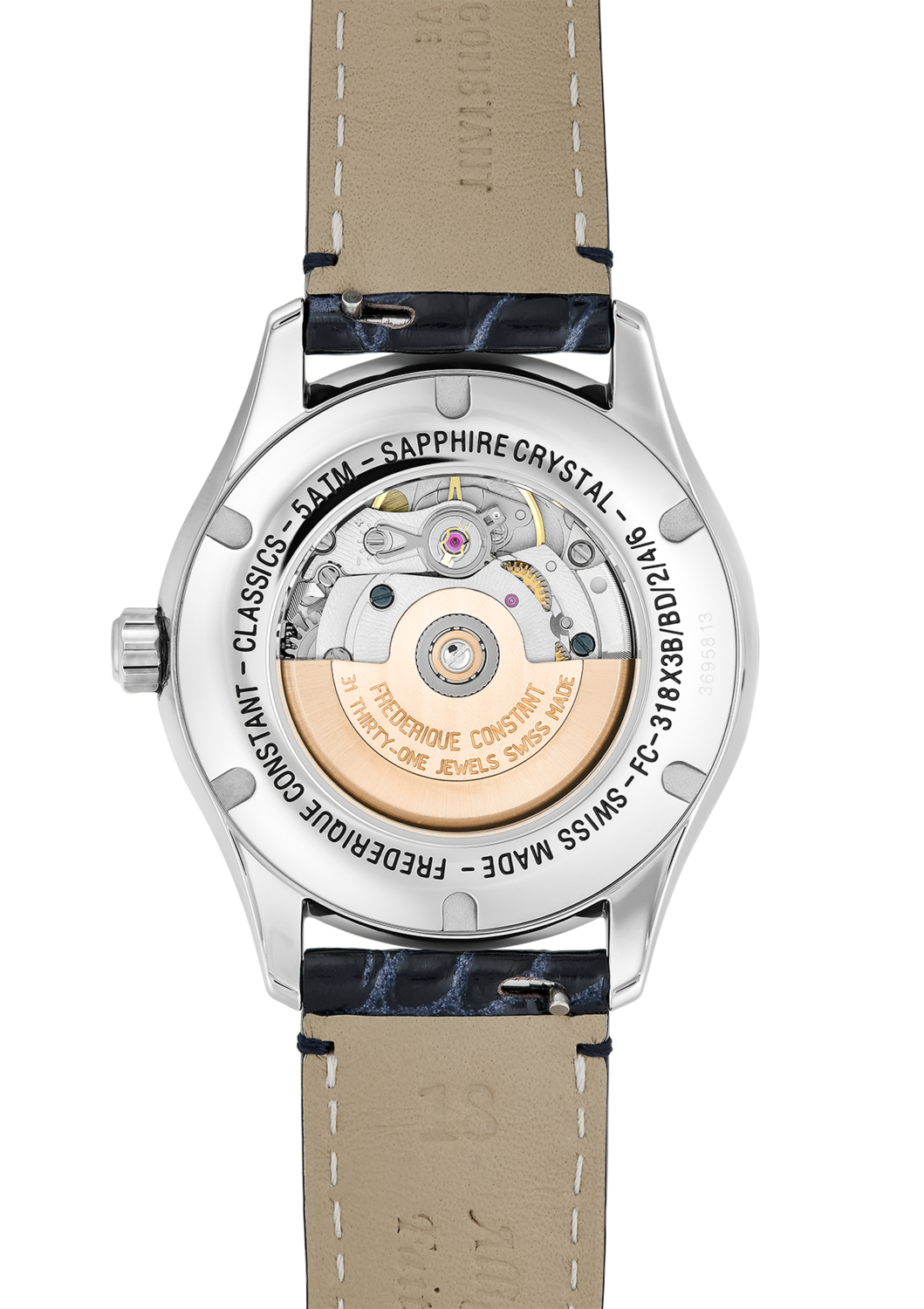 Ladies Automatic Small Seconds 36MM Blue Dial Automatic FC-318MPN3B6