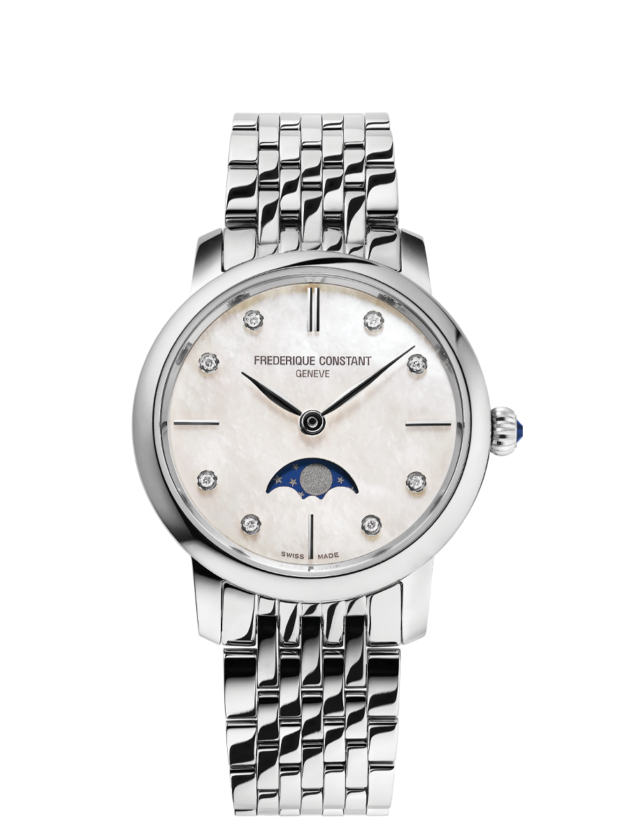 Slimline Ladies Moonphase 30MM Mother of Pearl Dial Quartz FC-206MPWD1SD6B