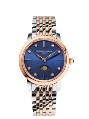 Slimline Ladies Moonphase 30MM Blue Dial Quartz FC-206ND1S2B