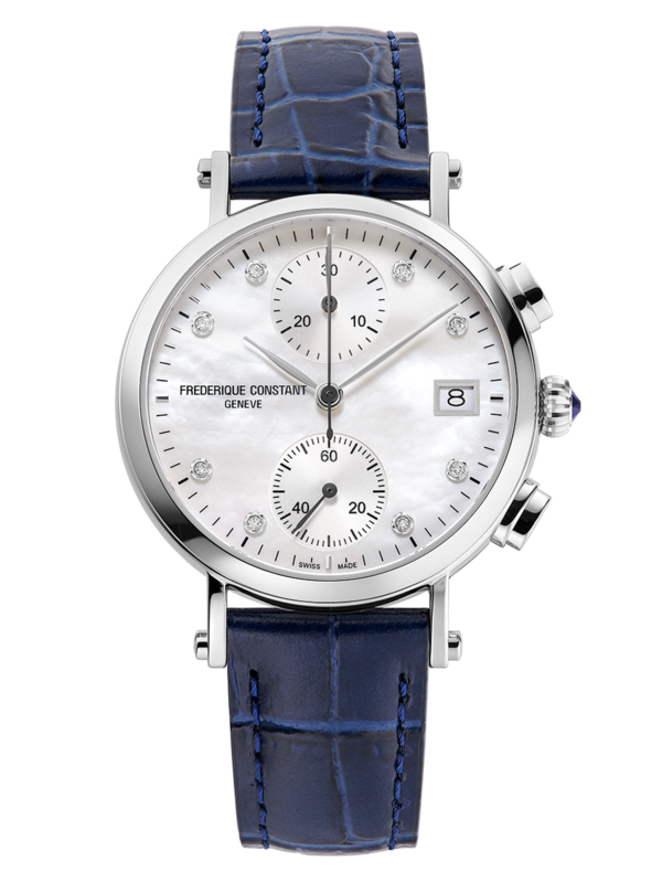 Classics Ladies Quartz Chronograph 34MM Mother of Pearl Dial Quartz FC-291MPWD2R6