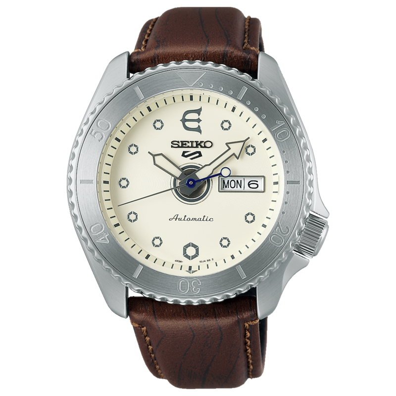 Seiko 5 Sports White Dial 43MM Evisen Skateboards Limited Edition Automatic SRPF93K1