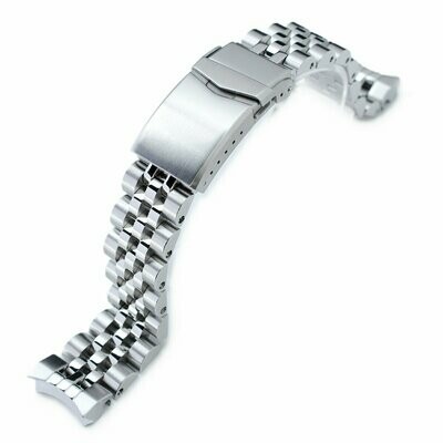 20mm Angus-J Louis JUB 316L Stainless Steel Watch Bracelet for Seiko Sumo SBDC001, SBDC031 & SPB101, Brushed/Polished, V-Clasp