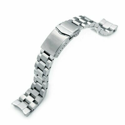 22mm Hexad 316L Stainless Steel Watch Band for Seiko Samurai SRPB51, V-Clasp Button Double Lock