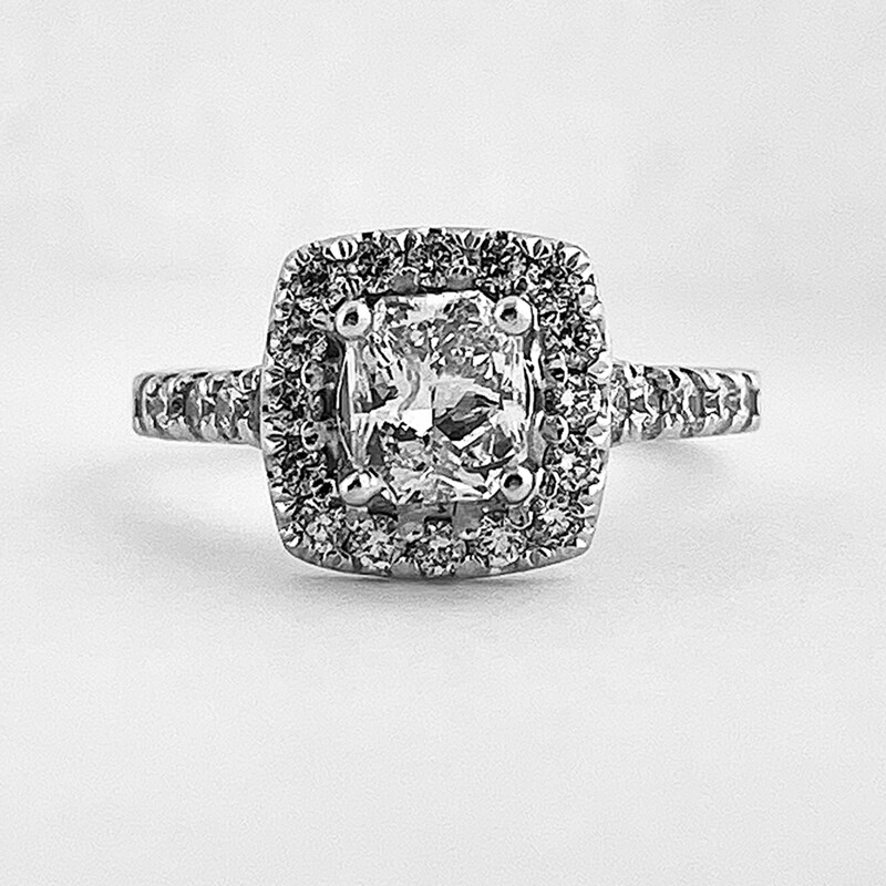 Radiant Cut Engagement Ring Halo Radiant Cut Engagement Ring Halo
