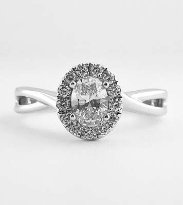 Oval Cut Engagement Ring Halo