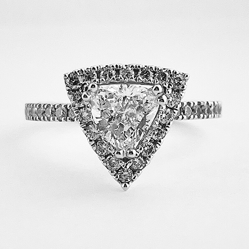 Trillion Cut Engagement Ring Halo