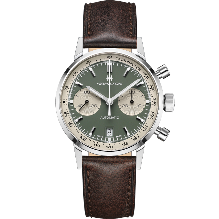 American Classic IntraMatic Olive Dial 40MM Automatic Chrono H38416560