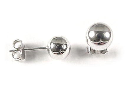 10K White Gold Ball Stud Earrings 10K White Gold Ball Stud Earrings