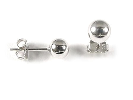 10K White Gold Ball Stud Earrings 10K White Gold Ball Stud Earrings