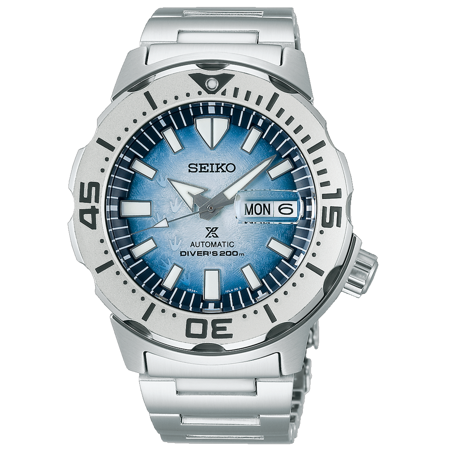 Seiko Prospex &quot; MONSTER &quot;  Arctic Edition Blue Dial 43MM Automatic Save The Ocean SRPG57K1