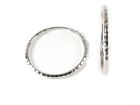 10K White Gold Grooved Sleeper Earrings 10K White Gold Grooved Sleeper Earrings