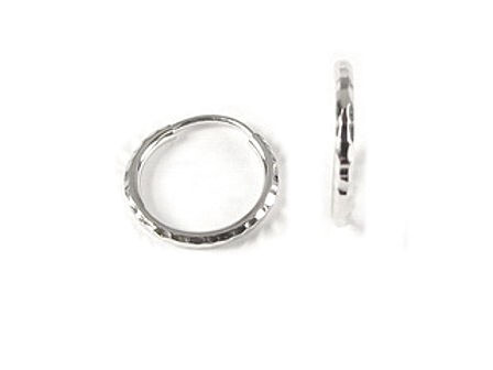 10K White Gold Grooved Sleeper Earrings 10K White Gold Grooved Sleeper Earrings
