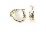 10K Yellow Gold Shimmer Cut Hoop Earrings