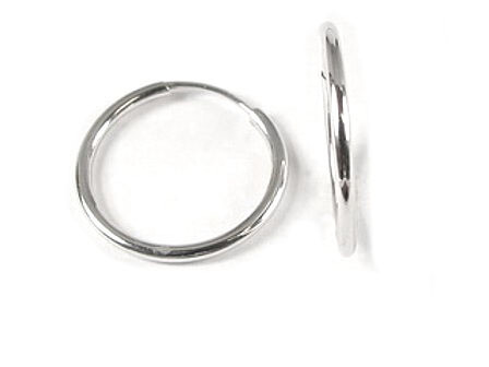 10K White Gold Polished Sleeper Earrings 10K White Gold Polished Sleeper Earrings