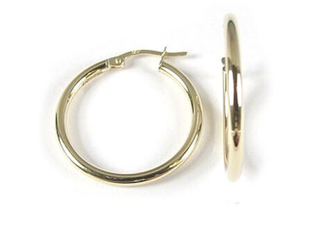 10K Yellow Gold Polished Hoop Earrings