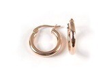 10K Rose Gold Polished Hoop Earrings