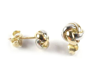 10K Yellow Gold Knot Stud Earrings
