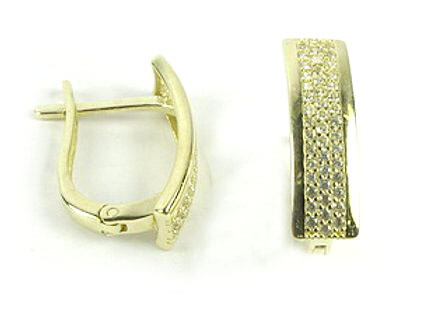 10K Yellow Gold C.Z Polished Earrings 10K Yellow Gold C.Z Polished Earrings