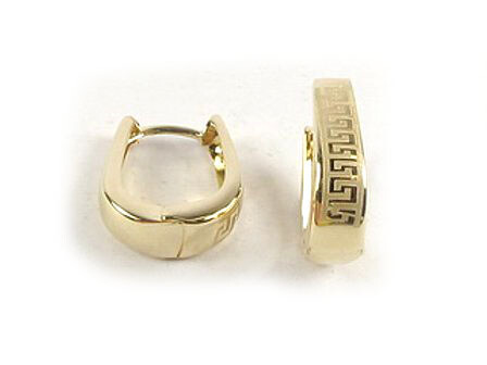 10K Yellow Gold Polished Huggy Earrings