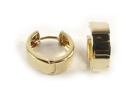 10K Yellow Gold Polished Huggy Earrings