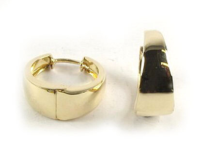 10K Yellow Gold Polished Huggy Earrings