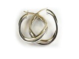 10K Yellow &amp; White Gold Hoop Earrings