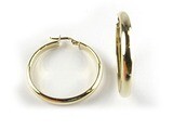 10K Yellow Gold Polished Hoop Earrings