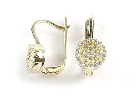 10K Yellow Gold C.Z Circle Earrings 10K Yellow Gold C.Z Circle Earrings