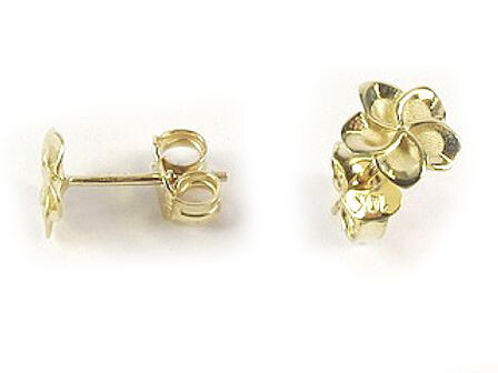 10K Yellow Gold Flower Stud Earrings 10K Yellow Gold Flower Stud Earrings