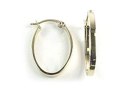 10K Yellow Gold Lever Back Polished Hoop Earrings