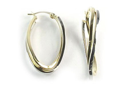 10K Yellow Gold Polished Hoop Earrings
