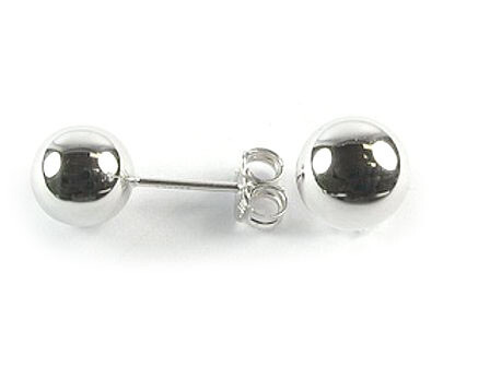 10K White Gold Ball Stud Earrings 10K White Gold Ball Stud Earrings