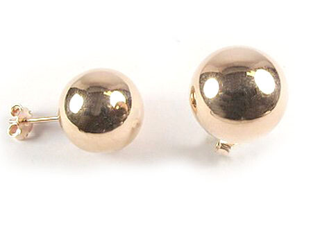 10K Rose Gold Polished Ball Stud Earrings 10K Rose Gold Polished Ball Stud Earrings