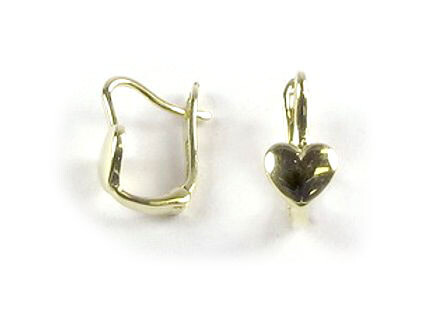 10K Yellow Gold Polished Heart Earrings 10K Yellow Gold Polished Heart Earrings